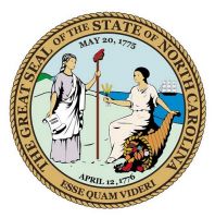 Fahnen Aufkleber Sticker Siegel USA - North Carolina
