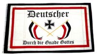 Fahne / Flagge Deutscher durch die Gnade Gottes 90 x 150 cm