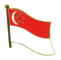 Flaggen Pin Fahne Singapur NEU Pins Anstecknadel