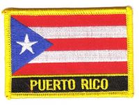 Fahnen Aufnäher Puerto Rico Schrift