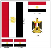 Fahnen Aufkleber Set Ägypten