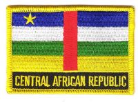 Fahnen Aufnäher Zentralafrikanische Republik Schrift