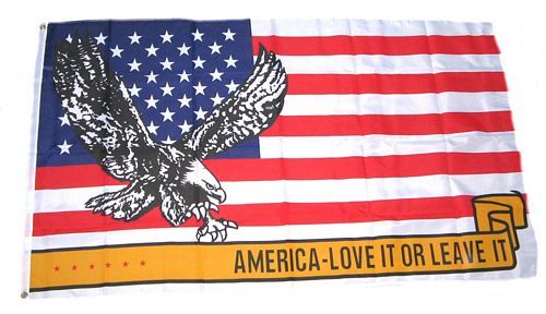 Fahne / Flagge USA - Love it or Leave it! 90 x 150 cm