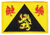 Fahnen Aufnäher Belgien - Wallonisch Brabant Fahne Flagge Patch