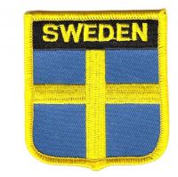 Wappen Aufnäher Fahne Schweden Flagge