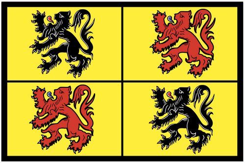 Fahnen Aufkleber Sticker Belgien - Hennegau