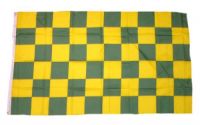 Fahne / Flagge Karo gelb / grün 90 x 150 cm
