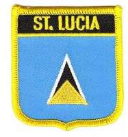 Wappen Aufnäher Fahne St. Lucia