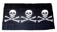 Fahne / Flagge Pirat 3 Skull 90 x 150 cm