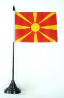 Fahne / Tischflagge Mazedonien NEU 11 x 16 cm Flaggen
