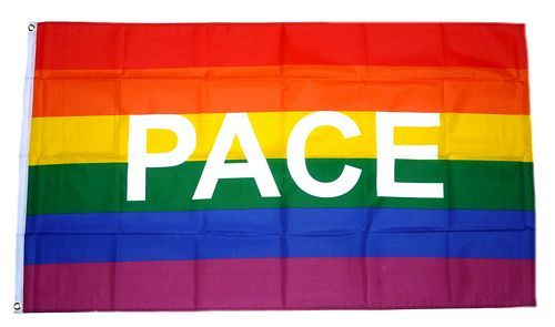 Fahne / Flagge Regenbogen - Pace 60 x 90 cm, Größe 60 x 90 cm, Sonderformate