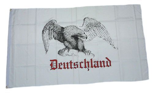 Fahne / Flagge Deutschland Adler weiß 90 x 150 cm