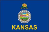 Fahnen Aufkleber Sticker USA - Kansas