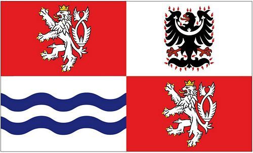 Fahne / Flagge Tschechien - Mittelböhmen 90 x 150 cm