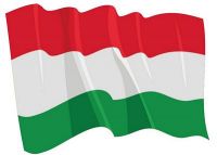 Fahnen Aufkleber Sticker Ungarn wehend