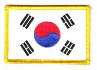 Fahnen Aufnäher Südkorea