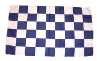 Flagge Fahne Karo blau / weiß 30 x 45 cm