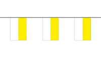 Flaggenkette gelb / weiß 6 m