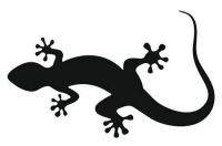 Aufkleber Sticker Lizard Eidechse schwarz
