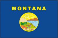 Fahnen Aufkleber Sticker USA - Montana
