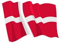 Fahnen Aufkleber Sticker Dänemark wehend