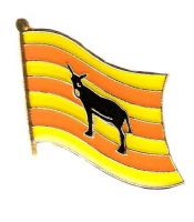 Flaggen Pin Katalonischer Esel NEU Fahne Flagge Anstecknadel
