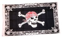 Fahne / Flagge Pirat with Triming 90 x 150 cm
