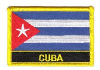Fahnen Aufnäher Kuba Schrift