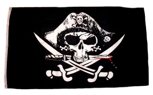 Fahne Pirat John Quelch Hissflagge 90 x 150 cm Flagge 