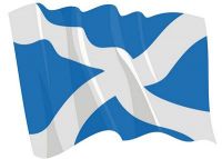 Fahnen Aufkleber Sticker Schottland wehend