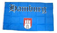 Fahne / Flagge Hamburg Schrift 90 x 150 cm
