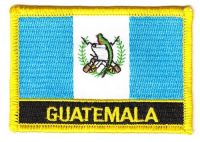 Fahnen Aufnäher Guatemala Schrift