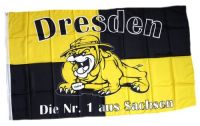 Fahne / Flagge Dresden Bulldogge 90 x 150 cm