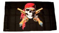 Fahne / Flagge Pirat Pistolen 30 x 45 cm