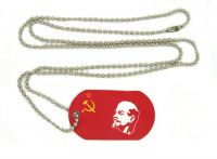 Erkennungsmarke UDSSR Lenin Dog Tag 30 x 50 mm Fahnen Flaggen