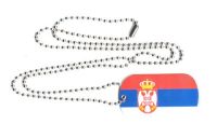 Dog Tag Fahne Serbien Wappen