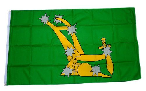 Fahne Starry Plough grün Hissflagge 90 x 150 cm Flagge 