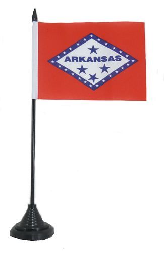 Fahne / Tischflagge USA - Arkansas NEU 11 x 16 cm Fahne