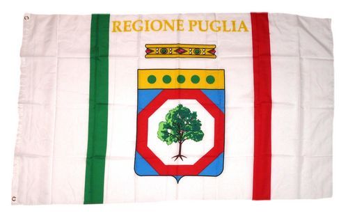 Fahne / Flagge Italien - Apulien Puglia 90 x 150 cm