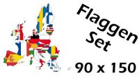 Flaggenset Europäische Union 90 x 150 cm