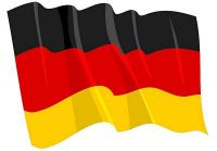 Fahnen Aufkleber Sticker Deutschland wehend