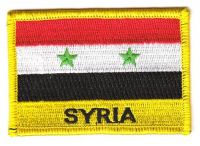 Fahnen Aufnäher Syrien Schrift