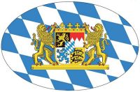 Wappen Aufkleber Sticker Freistaat Bayern Löwen