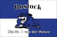 Fahnen Aufkleber Sticker Rostock Bulldogge