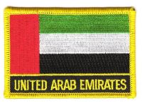 Fahnen Aufnäher Vereinigte Arabische Emirate Schrift
