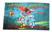 Fahne / Flagge Harley & Whiskey 90 x 150 cm