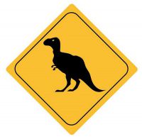 Aufkleber Sticker Achtung Dino Dinosaurier Autoaufkleber