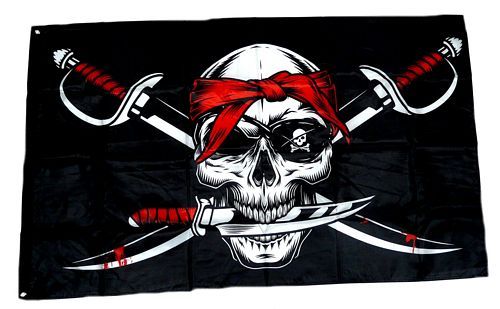 Fahne Flagge Pirat Republik 90 x 150 cm 