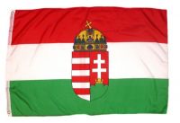 Fahne / Flagge Ungarn Wappen 60 x 90 cm