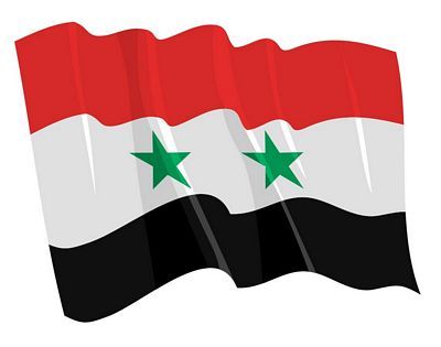 Fahnen Aufkleber Sticker Syrien wehend